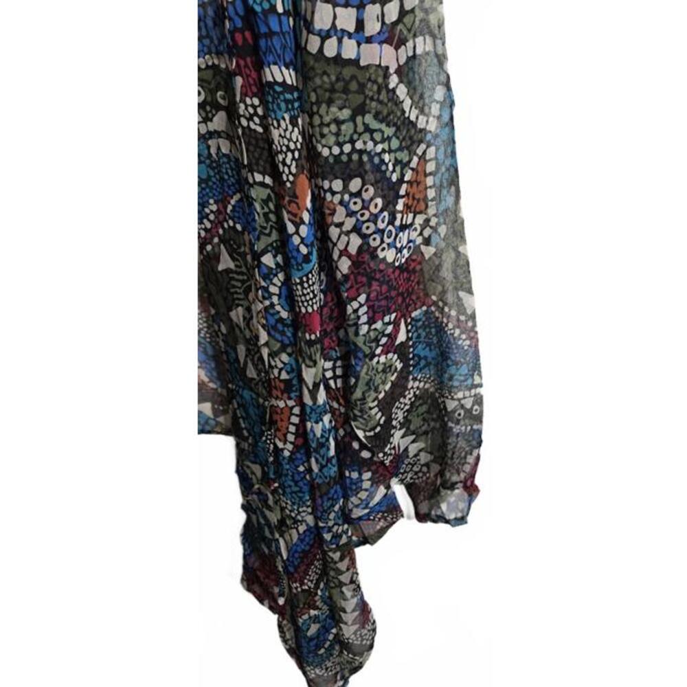 Units Sheer Multicolor Abstract Pattern Open Fron… - image 3